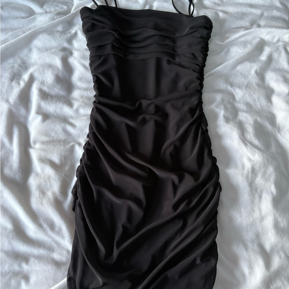 Garage Black dress Cocktail Homecoming Ruched Mini Dress